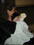 Mom and Baby getting ready to leave